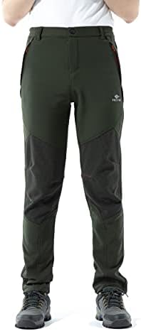 Mens Outdoor Softshell Trousers Polar Fleece Transparent Waterproof Membrane
