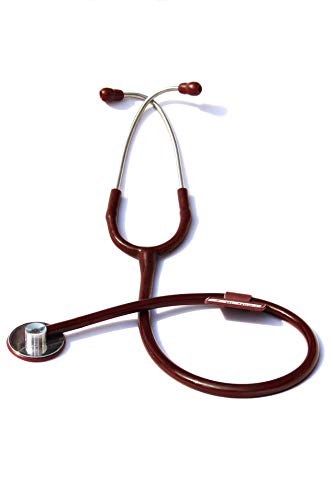 Dr. Head Single Care Aluminum Stethoscope For Doctors, Nurse, Hospital and Medical Student Cardiology Stethoscope (BROWN)