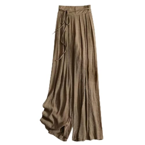 Pantalon ample décontracté en lin fluide finie la chaleur