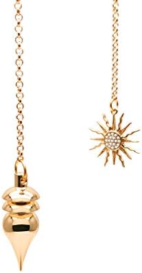 Spirit Hunter Goddess Brass Pendulum for Dowsing - Divination - Spiritual Answers (18K Gold Plated)