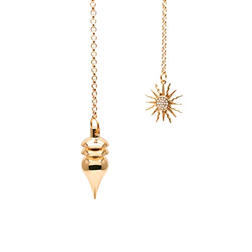 Spirit Hunter Goddess Brass Pendulum for Dowsing - Divination - Spiritual Answers (18K Gold Plated)