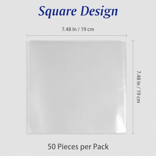 50 PCS Crystal Clear Vinyl Record Outer Sleeves, Protective LP Album Covers for Records, Anti-Dust, Scratch-Resistant Polypropylene Storage Sleeves for Vinyl Collection - 1