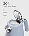 Electric Tea Kettle - 1.7L Stainless Steel, 1500W, Wide-Open Lid, Auto Shut-Off