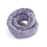 Huzi Infinity Pillow Mini - Kids Travel Neck Pillow - Machine Washable - Home Travel Flight Road Car Train Trips (Purple)