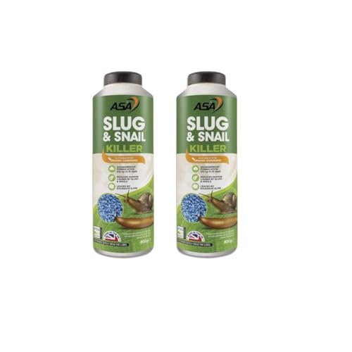 Slug & Snail Killer Max, 800G Powerful Slug Killer Pellets for Protecting Ornamental Plants and Garden Vegetables Snail Repellant Best for Organic Gardening (Pack 0f 2)