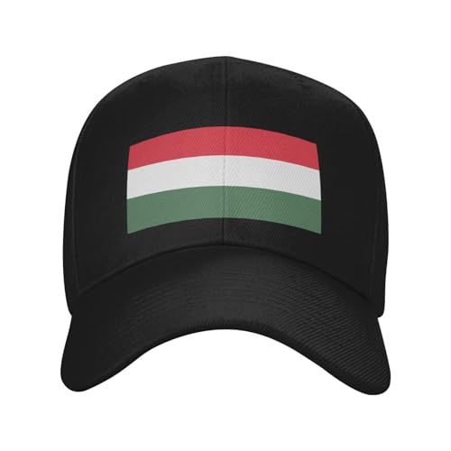Casquette de baseball réglable avec drapeau de la Hongrie pour homme et femme, noir, taille unique