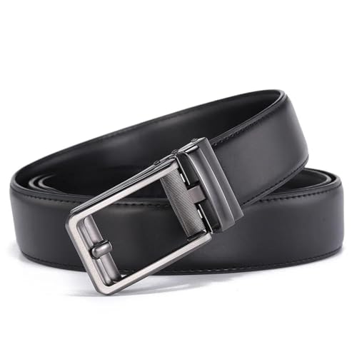 Men’S Luxury Genuine Cowhide Leather Belt Automatic Buckle Business Formal Casual Weekend Wear Accessories4