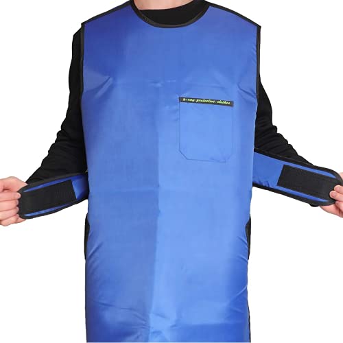 Image of Lead Apron 0.5mmpb Xray with Thyroid Shield Collar Dental Lab Apron Lead Protection Lightweight Dentist x-ray Shield Adult