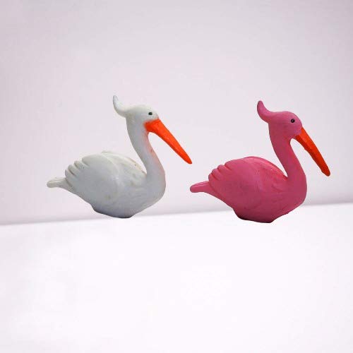 Bloom Bagicha Miniature Colorful Swans for Fairy Garden Landscaping Tray Gardening Terrariums Bonsai Decor and Craft Model Work - Set of 2 Pcs