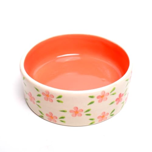 Image of Twin Heart Breakfast Bowl | Dishwasher Microwave Safe | Adorable Ceramic Bowl | Cute Valentine Heart Printed Patterned Dessert /Breakfast /Soup /Ice Cream Small Bowl (Multicolor)