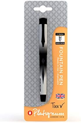 Platignum Tixx – Penna stilografica nera [confezione da 1] 2000 metri di lunghezza [Ref: 50506]
