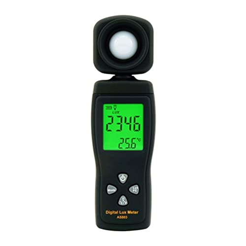 Illuminance Meter, Light Meter, Digital Illuminator, Handheld Ambient Temperature Measuring Instrument, Ambient Light Sensor, Solar Power Detector,