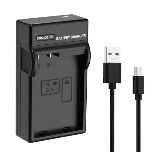 Image of EN-EL15 EN EL15a Battery Charger, Charger Compatible with Nikon D7500, D7200, D7100, D7000, D850, D750, D500, D810a, D810, D800e, D800, D610, D600 Digital Cameras & More