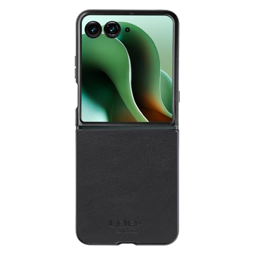 LOOF BASIC-SHELL �{�v ���U�[ �X�}�z�P�[�X for motorola razr 60 ultra �p �P�[�X �J�o�[ �w�ʃP�[�X �V�F�� ���^ �V���v�� �x�[�V�b�N Leather [�u���b�N]