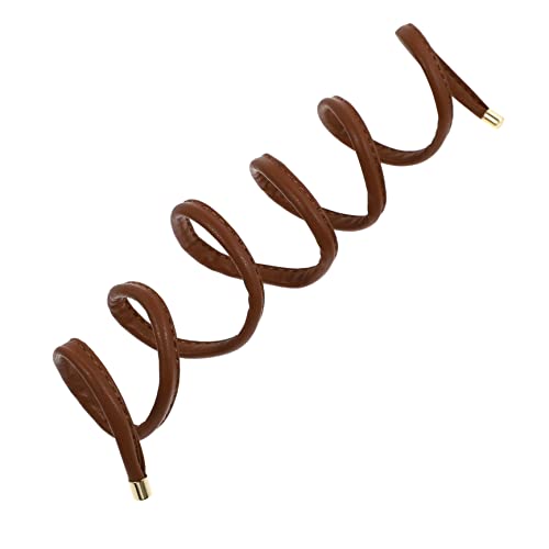 MAGICLULU 1pieza Diadema Ajustable De Pu Alambre Interior Accesorios Para Cabello y Decorativos Sujetador De Coletas Para Mujeres