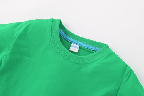 Image of AMIYAN Toddler T Shirts Boys Girls Basic Tee Summer Cotton T-Shirts Crewneck Short Sleeve Shirts for Kids 2-7Y