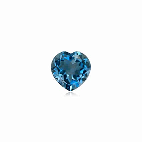 Instagem 0.79-0.94 Cts of 6 mm AAA Heart London Blue Topaz (1 pc) Loose Gemstone