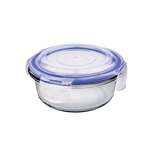 Pote Dd Vidro Hermetico Redondo, 400 ml, Azul, Euro