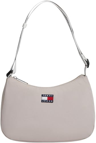 Tommy Jeans Damen Handtasche Daily Shoulder mit Reißverschluss Beige (Stone) Einheitsgröße