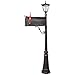 All-in-One Solar Lighting Mailbox Kit 48x17x22cm Storage Space Cast Aluminum Fluted Base 148cm Height Powered by Amorphous Silicon Solar Panel
