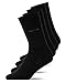 Produktbild Snocks Socken Herren Schwarz Größe 47-50 4x Paar Schwarze Socken Herren 47-50 Schwarz Socken Socken Herrensocken 47-50 Business Socken