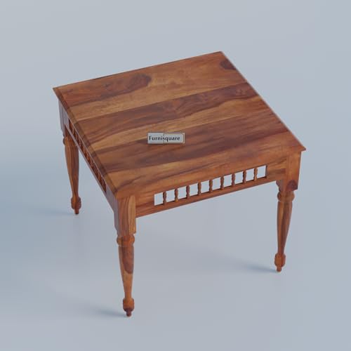 Image of Solid Sheesham Wood 2 Seater Dining Table Set for Living Room | Two Seater Dining Table with 2 Cushions Chairs for Home | Dining Room Sets for Restaurants & Kitchen | Honey Finish