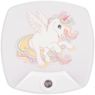 2 Pack - Cartoon Unicorn LED Plug-in Night Light for Kids - Wall ...