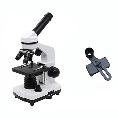 Microscope 40X-1600X Microscopes Adults with Slides Set Phone Adapter Biological Microscope(Set 2)