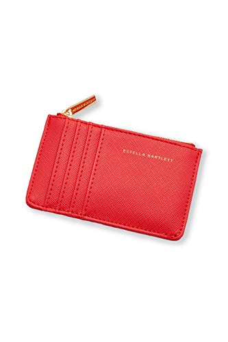 Image of Estella Bartlett Coral Vegan Leather Card Purse – Slim Card Holder Wallet for Women, Compact Everyday Accessory