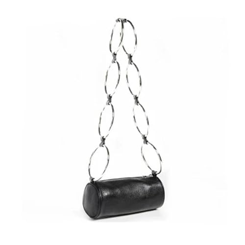 Sac à main rond pour femme VELORE en cuir PU avec anneau vintage métallique