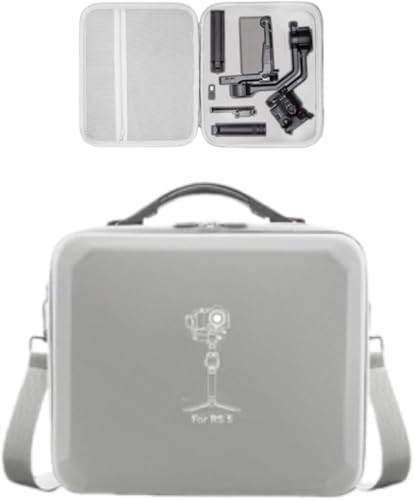 Image of M.G.R.J Portable Carrying Case Cover for DJI RS 5 / DJI Ronin RS 5 Gimbal Stabilizer and Accessories (Hard|PU Leather|Grey)