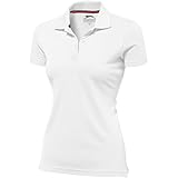 Nackenband. Slazenger Advantage Kurzarm Damen Polo (M, Weiß)