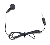 TFD Supplies Wholesale Bulk Single Ear Earbuds Headphones 50 Pack for Phone, Tablet, Laptop, and Computer - Black