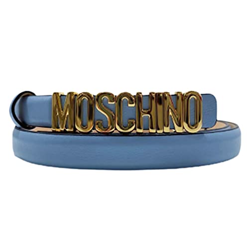 Moschino Gürtel Couture matt Pulver Logo kleines Gold tg 42, dusted, 36