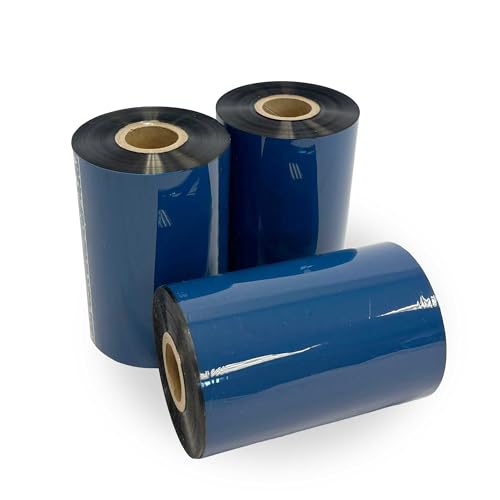 Cinta de transferencia termica de alta resistencia para etiquetas nitidas de cera resina 110x300