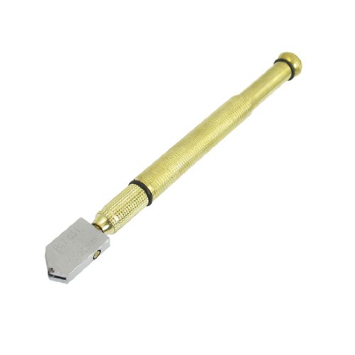 Sourcingmap a12110100ux0144 De metal dorado mango antideslizante cortador de vidrio de alimentación