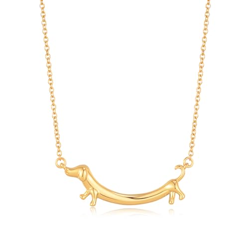 Lnmoieu Dog and Cat Necklace for Women 14K Gold Plated Trendy Dog Pendant Necklace Dainty Cute Cat Necklace Unique Holiday Gifts Friendship Pets Jewelry Gifts