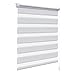 Produktbild WOLTU Doppelrollo Klemmfix ohne Bohren Grau B80 x H220 cm, Duo Rollo lichtdurchlässig Fensterrollo für innen verdunkelnd, Zebrarollo mit Kettenzug - Seitenzugrollo für Fenster und Tür