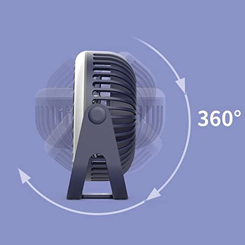 Ventilateur de camping rechargeable USB 2000mAh avec lanterne LED suspendue à 3 vitesses - 3