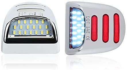 LED License Plate Lights Tag Lamp Assembly Replacement,Red OLED Neon Tube Pure,For Chevy Silverado Cadillac Escalade EXT GMC Sierra 1500 2500 3500 Suburban Tahoe