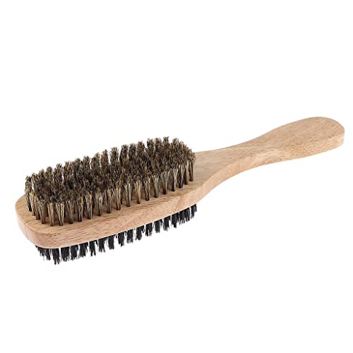 Blesiya Mens Boar Bristle Hair Brush - Natural Wooden Wave Brush for Male - Styling Beard Hairbrush for Fine,Thin,Short,Long,Thick,Curly,Wavy Hair and More - as described, A