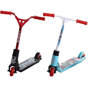 2Pcs Finger Scooter Mini,Mini Scooters Finger Board Accessories,Tiny Trick Scooter for Party Favors,Finger Training,Magic Kits and Accessories,This Product is not Suitable for Children Under 12