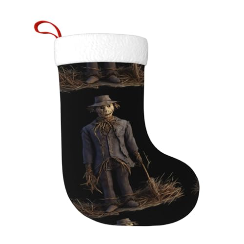 Christmas Decorative Socks Stocking YYHWHJDE Scary scarecrow Prints for decorating offices and Christmas trees, Halloween, and holiday gatherings