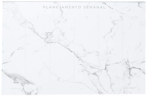 Bloco Planner Mármore, Cicero, 5132, Branco, Médio (24, 5x16)