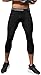 Produktbild MEETWEE Kompressionshose Herren, 3/4 Laufhosen Sport Leggings Atmungsaktiv Funktionsunterhose Tights Unterhose 3/4-schwarz, L