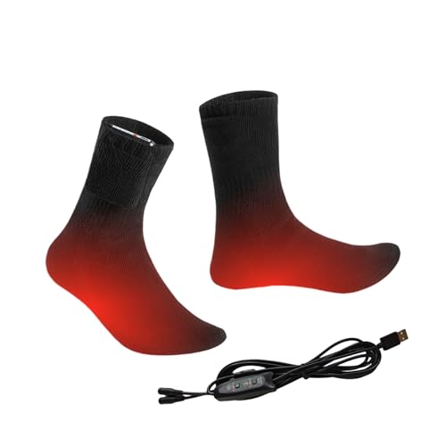 Calcetines eléctricos con calefacción, cómodos calentadores por USB, para esquí, snowboard, actividades deportivas, al aire libre, hogar, viajes, familia, amigos