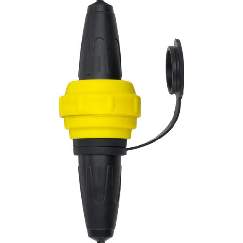 Preisvergleich Produktbild Merten 535493 Vollgummi-SCHUKO-Steckvorrichtung, schwarz / gelb