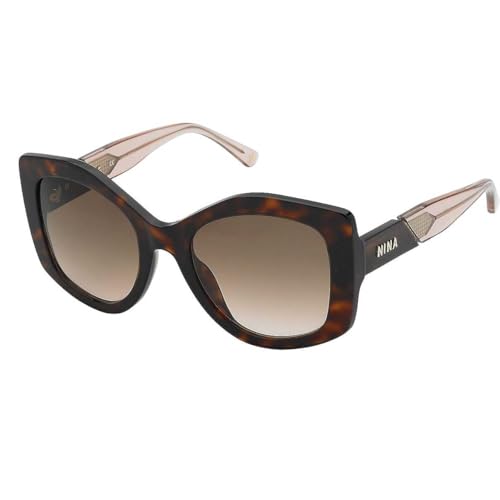 Nina Ricci Snr317 Gafas, Red Havana+Opal Red, 53 para Mujer