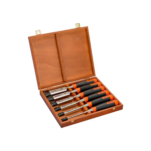 Herramientas de carpintería Bahco juego de formones para madera de 6 a 32 mm 4