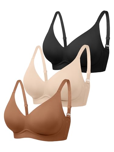 Image of Wireless Jelly Bras for Women No Underwire - S-2XL Seamless Padded T-Shirt Bralette with Support, Comfortable Everyday Bra